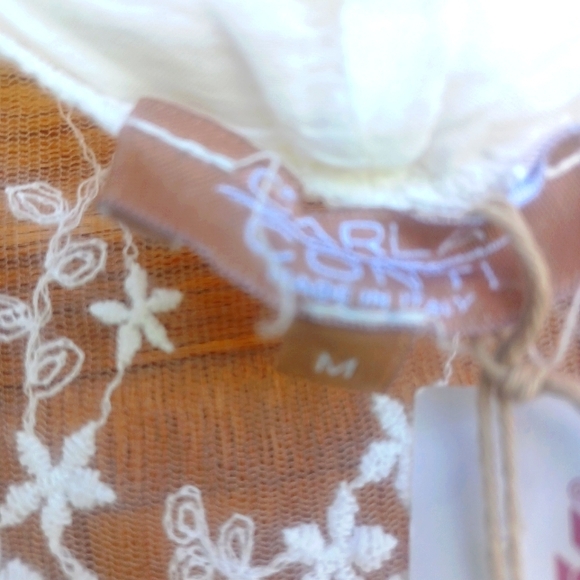 CARLA CONTI SLEEVELESS SILK CHIFFON CAMISOLE NWT WHITE SIZE MEDIUM - Picture 7 of 15